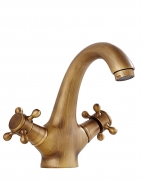 Ретро смеситель для раковины Nostro, барашковый